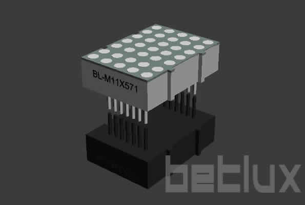 dot matrix LED display 3mm 5x7 bi-colo