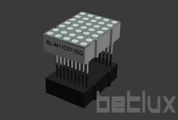 dot matrix LED display 3mm 5x7 bi-colo