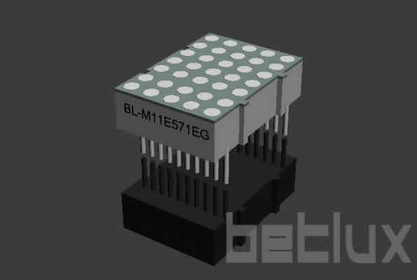 dot matrix LED display 3mm 5x7 bi-colo